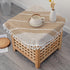 24 Inch Small Waterproof Cotton Linen Washable Tablecloth Farmhouse Wrinkle Free Round Burlap Table Cloths Coffee Heavy