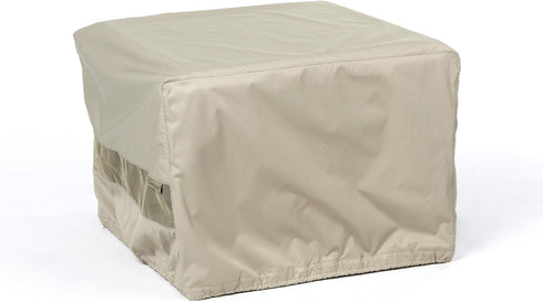 300D 24W 24D 18H, Covermates Elite Square Patio Accent Table Cover Elite Polyester, Water-Resistant, Drawcord Hem, Mesh