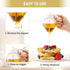 8 oz PAULSWAY Not Chromed Glass Honey Dispenser, Food-Grade ABS White Lid No Drip Glass with Stand Honey Jar Honeycomb