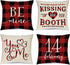 Ueerdand Set of 4 Valentines Day Pillow Covers, 20x20 inch Red Black Buffalo Check Decorative Cushion Cases