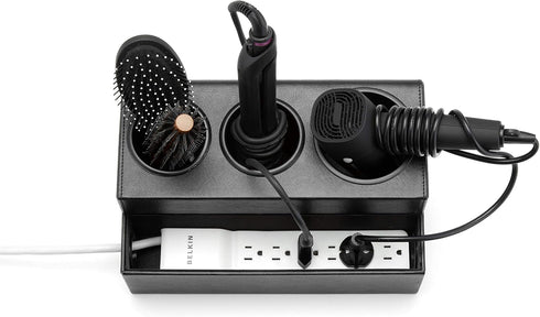 Hair Dryer Holder and Styling Organizer, Bathroom Countertop Blow Dryer Organizer, Vanity Storage Stand for