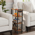 TB01BB080 TUTOTAK Narrow Side Table with Charging Station,Small End Table with USB Ports and Outlets, Skinny Sofa