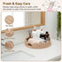 Counter, GRANNY SAYS Wicker Decorative Scalloped Trays for Home Decor, Coffee Table Trays with Handles, Woven Rattan