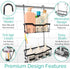 Black Shower Caddy Hanging, Rust-Proof 304 Stainless Steel with Rotatable Hooks for Bathroom Essentials