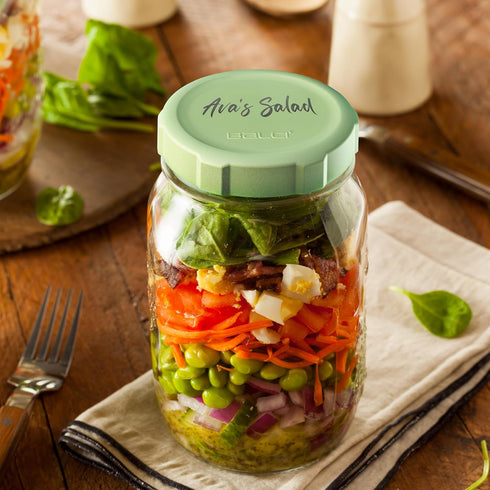 Premium Mason Jar Lids (8 Pack), Heavy Duty BPA Free Reusable Plastic for Ball, Kerr Jars