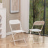 Commercial Set BTEXPERT White Plastic Folding Chair Steel Frame High Capacity Event Chair Lightweight for Office