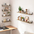 4.7in (Set 8 Fixwal Shelves for Room Wall, Width Rustic Wood Wall Storage, Floating Shelves for Bedroom, Living Room