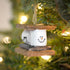 2 Inch Resin Decorative Holiday Ornament - Smiling White Chocolate Brown S'mores Sandwich