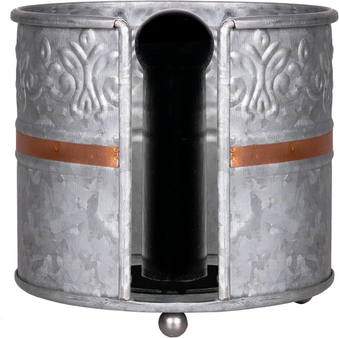 Autumn Alley Farmhouse Galvanized Kitchen Paper Towel Holder, Vintage Style Weighted Countertop Design