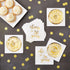 Juvale Cheers to 30 Years Cocktail Napkins, 5 x 5 In, 3-Ply White & Gold Foil, 50 Pack