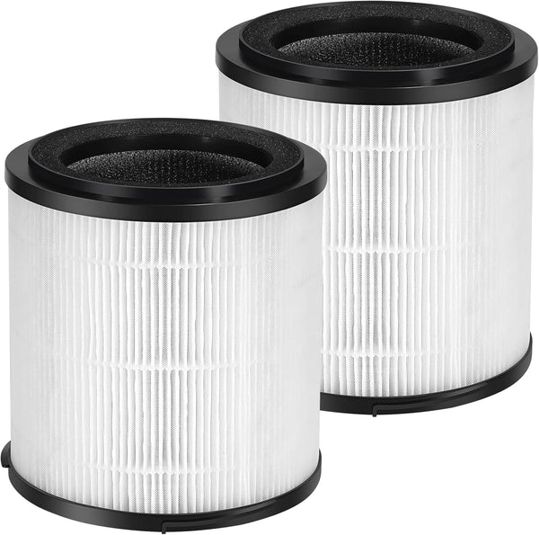 KJ150F-C02 True HEPA Replacement Filter for SilverOnyx 5-Speed Air Purifier, Large Room 500 sq ft for Pets, Smoke