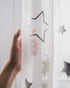 Grommet 84 Inch Set 2 Twinkle Moon Curtains Sheer Silver for Baby Nursey Room - Star and Moon Lace Curtains for Living