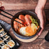 Ceramic Ramen Bowl Set, 38 OZ Japanese Style, Microwave & Dishwasher Safe, Includes Spoon & Chopsticks, Blue