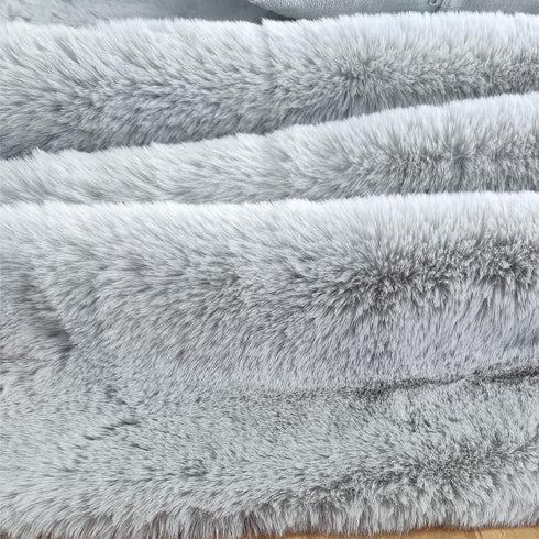 2x6 Ghouse Soft Faux Sheepskin Fur Rug Runner Rug Grey Fluffy Bedside Plush Shag Nursery Carpet Area Rugs for Living