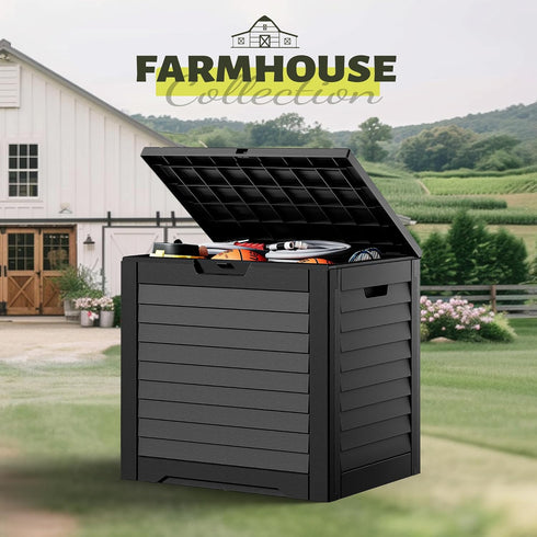 35 Package YITAHOME Gallon Outdoor Storage Box, Waterproof Resin Deck Box and Delivery with Lockable Lid for Patio