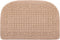 VANZAVANZU Half Round Kitchen Rug, Anti-Fatigue Non-Slip Mat, Machine Washable 27" x 18" (Beige)