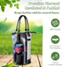 Tirrinia Insulated Wine Carrier Tote - Padded Travel Bag for 2 Bottles, Champagne Cooler, Valentine's Day Gift