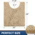 Smiry Chenille U-Shaped Toilet Bathroom Rugs, Soft Absorbent Non-Slip Contoured Machine Washable Bath Mats (24"x20",