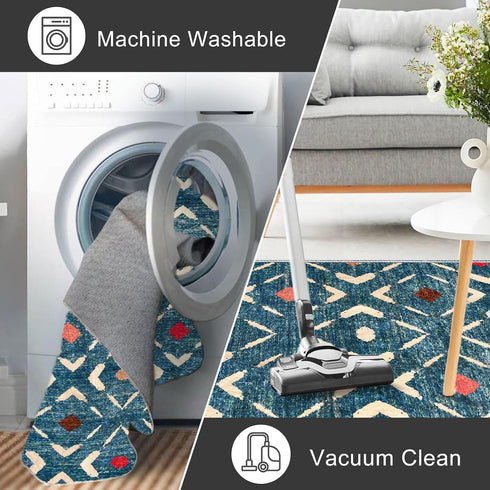 2x6 KILOCOCO Kitchen Runner Rug Washable Runner Rug Soft Hallway Runners Non Slip Printed Distressed Laundry Room Rugs