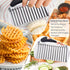 JAYVAR Large Crinkle Cutter French Fry Cutter, Large Crinkle Potato Slicer Wavy Chopper, Stainless Steel Wavy Slicer