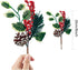 WILLBOND Artificial Christmas Tree Picks, 24 Pcs Red Berry Pine Picks for Crafts, Party Decor, Classic Style