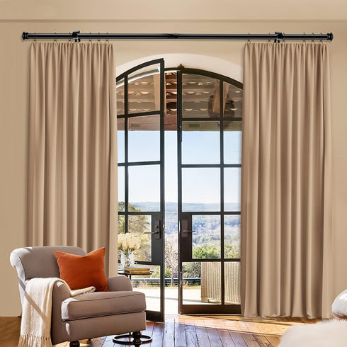 Standard Decorative Window Curtain Rods, 30 to 45 Inch, 5/8 Inch Diameter Heavy Duty Drapery Rod Set with Brackets -