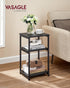 ULET273B16 VASAGLE Side Table, Small End Table, Tall Nightstand for Living Room, Bedroom, Office, Bathroom, Classic
