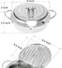 Japanese Tempura Small Deep Fryer Pot with Fahrenheit Thermometer, 304 Stainless Steel for Chips, Fries, Fish
