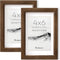 Fun Memories 4x6 Picture Frame Set of 2, Natural Solid Walnut Wood