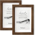 Fun Memories 4x6 Picture Frame Set of 2, Natural Solid Walnut Wood