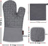 Oven Mitts and Pot Holders Set 6pcs, Kitchen Oven Glove,High Heat Resistant 550 Degree Extra Long Oven Mitts and Potholder with Non-Slip Silicone Surface for Cooking Baking Grilling… by SHAWNTOO