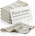 Pure Linen Flax Washcloths 4-Pack Natural Dish Towels Set Linen Tea Towel