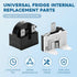Refrigerator Starter Relay Set, 3 Pin 4.7 Ohm PTC Compressor Starter with Overload Protector Kit for Universal Coolers