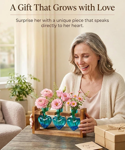 3 Bulb Nacome Plant Terrarium Propagation Stations: Mothers Day Gifts for Mom Plant Lovers Women Wife Daughter - Glass