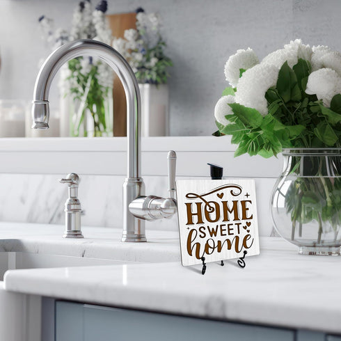 Home Desk Decor, Home Sweet Home Sign With Iron Stand, Housewarming Gifts For New Home Owners -20