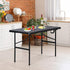 4ft ZENY Portable Folding Table Plastic Indoor Outdoor Picnic Party Camp Dining Table with Handle, Black