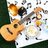 108 x 54 Inch Musical Notes Tablecover, Disposable Plastic Tablecloth for Birthday Party Decoration Supplies (2 Pieces)