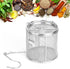 Seasoning Strainer, Stainless Steel Spice Filter with Chain Hook for Cooking, Mesh Design Tea Ball Strainer (10 * 10cm)