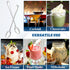 2 PCS Long Coffee Spoons, Stainless Steel Long Handle Ice Tea Spoons for Cold Drinks, Ice Cream, Coffee, Dessert Shakes