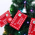 Letter Envelope to Santa Claus, 10pcs Christmas Candy Bag Tree Ornament Embroidery (Red)