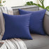 22X22 Set 2 VAKADO Outdoor Waterproof Throw Pillow Covers of Decorative DarkBlue Patio Furniture Cushion Cases Outside