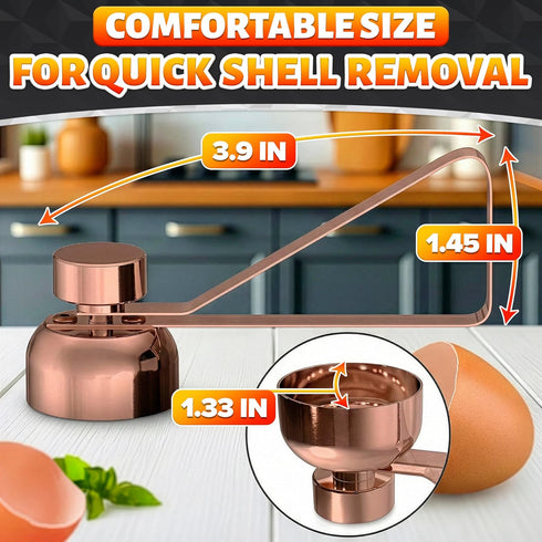 Egg Cracker Tool for Raw Eggs Egg Shell Opener for Soft-Boiled Shell Tops, Stainless Steel Topper with Ergonomic
