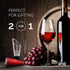 TenTen Labs Wine Aerator Pourer and Stopper (2-pack) - Wine Saver and Re-corker, Gift Box Included (Red)
