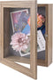 Frametory 8.5x11 Shadow Box Frame - Front Opening, 2 inch Depth Display Box for Wall and Tabletop, Memory Box (Tan)