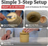 Counter, PriorityChef Butter Crock with Lid with Water Line, Ceramic French Butter Dish to Leave On Khaki