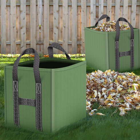 2-Pack 66 (25.5" 25.5" 27.5" Gallons Reusable Yard Waste Bags, Upgrade Heavy Duty Foldable Garden Leaf Bag Lawn Bags