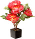 National Tree Company Artificial Flowers - Fuchsia Peony, 15 in, Includes Ceramic Pot Base