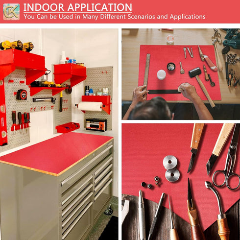 Foam Toolbox Liner, Thickened Durable Pad for Protecting Tools, Garage Chest Mat, Red 3mm Thickness, 16 inch*16 ft