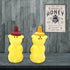 Ceramic Honey Bear Salt and Pepper Shakers Set - Yellow and Red Glazed Decorative Kitchen Condiment Dispenser