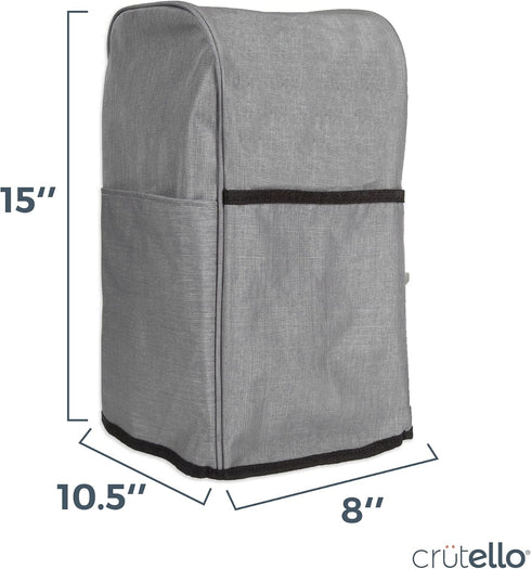 Crutello Food Processor Cover with Storage Pockets for Large Custom 11-14 Cup Processor